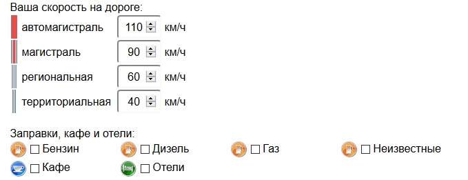 Калькулятор расчёта среднего расхода топлива